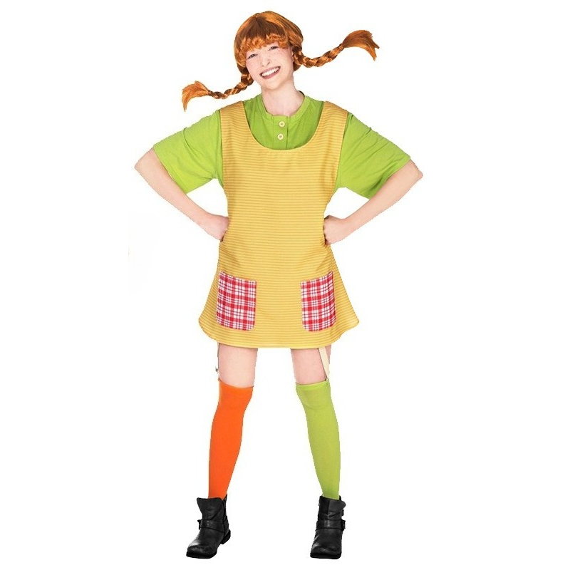 Women'S Green Formal Wear - Pippi Longstocking Cosplay Costume Green Short