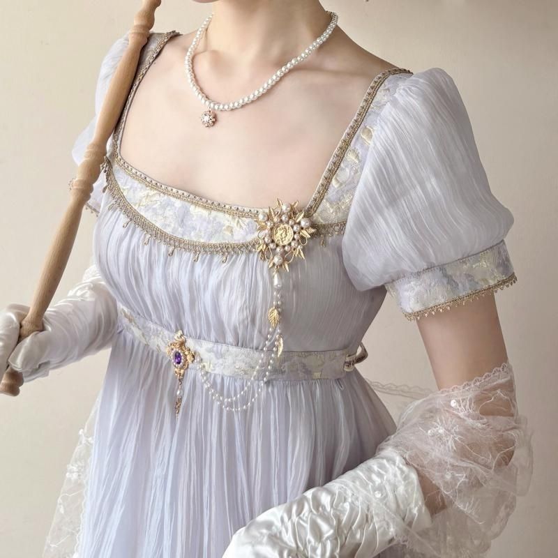 Handmade Regency Empire Waist  - Women'S Green Formal Wear recension och pris
