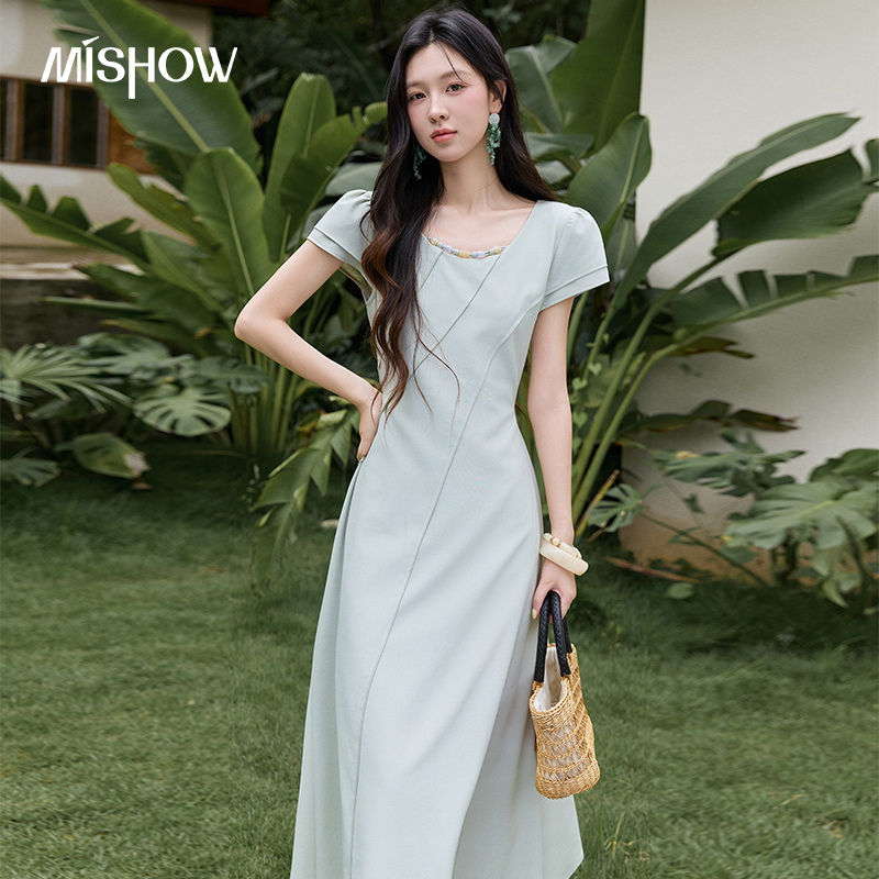 MISHOW Women's Green Midi Long - Women'S Green Formal Wear recension och pris