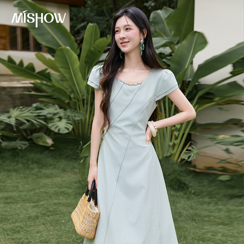 MISHOW Women's Green Midi Long - Women'S Green Formal Wear recension och pris
