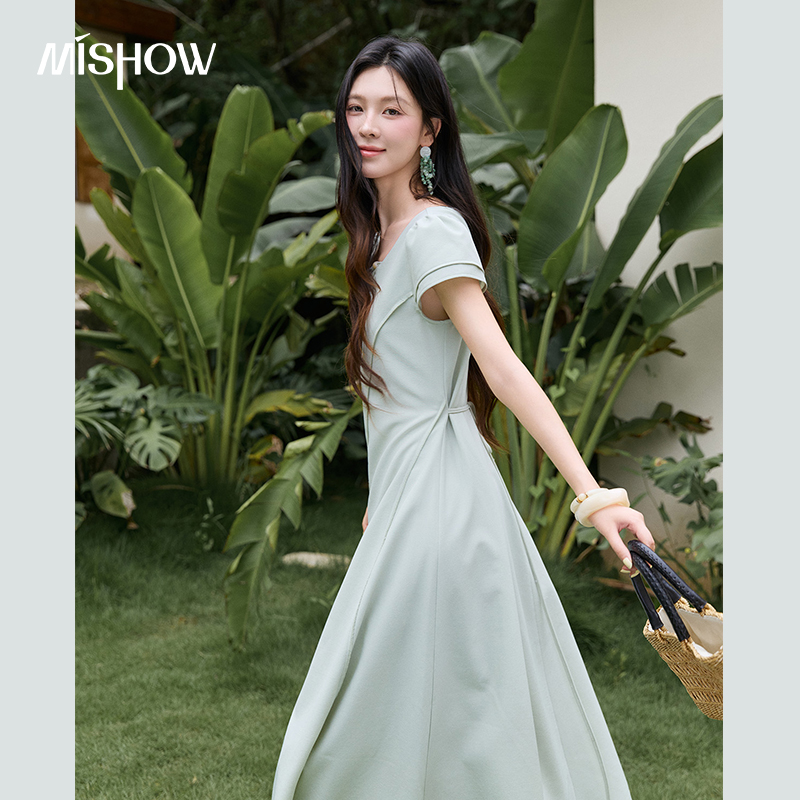 MISHOW Women's Green Midi Long - Women'S Green Formal Wear recension och pris