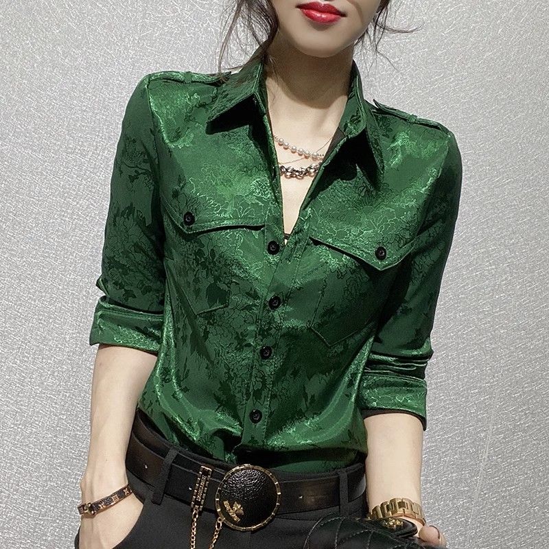Female Tops Spring and Autumn  - Women'S Green Formal Wear recension och pris