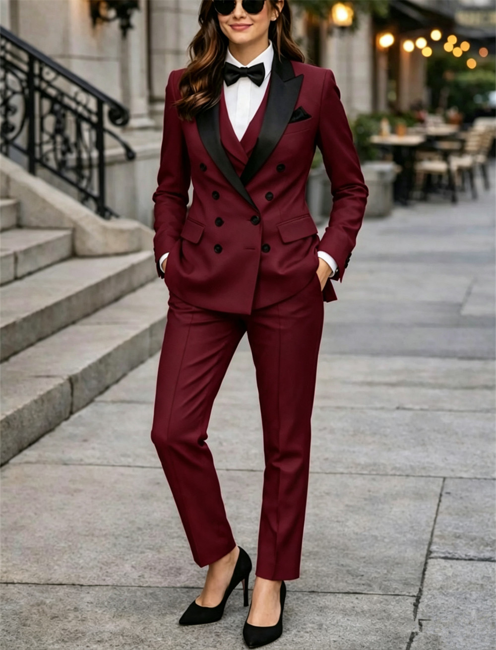 Double Breasted Women's Suits  - Women Formal Wear Vest recension och pris