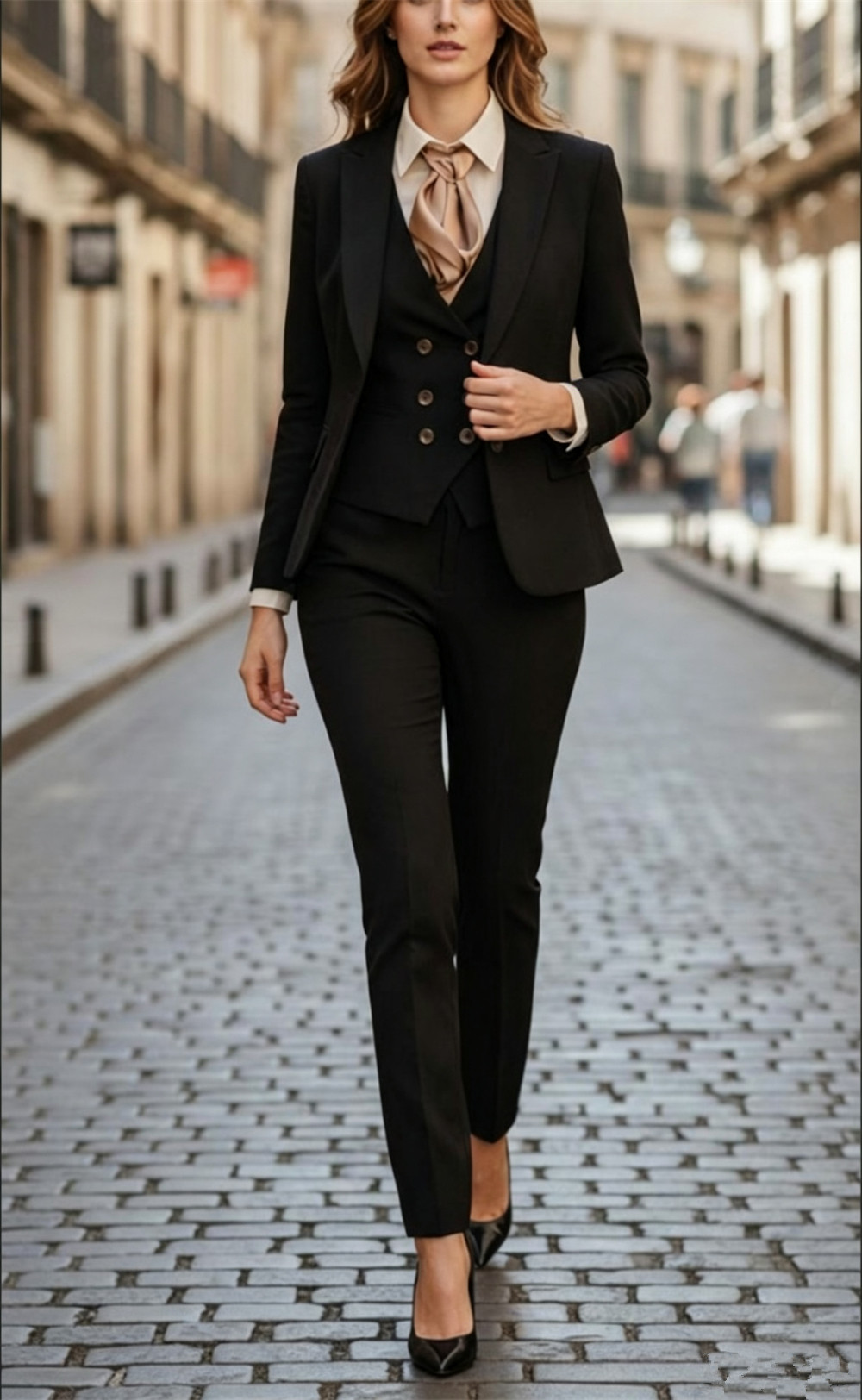 Women’s Black 3 Pieces Suit Se - Women Formal Wear Vest recension och pris