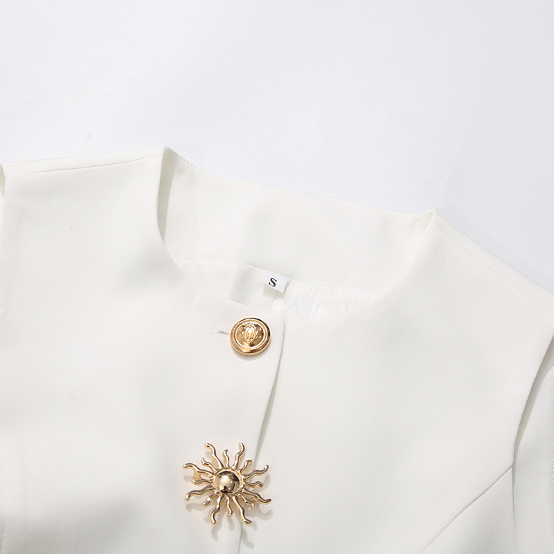 White O-neck Vest Golden Speci - Women Formal Wear Vest recension och pris