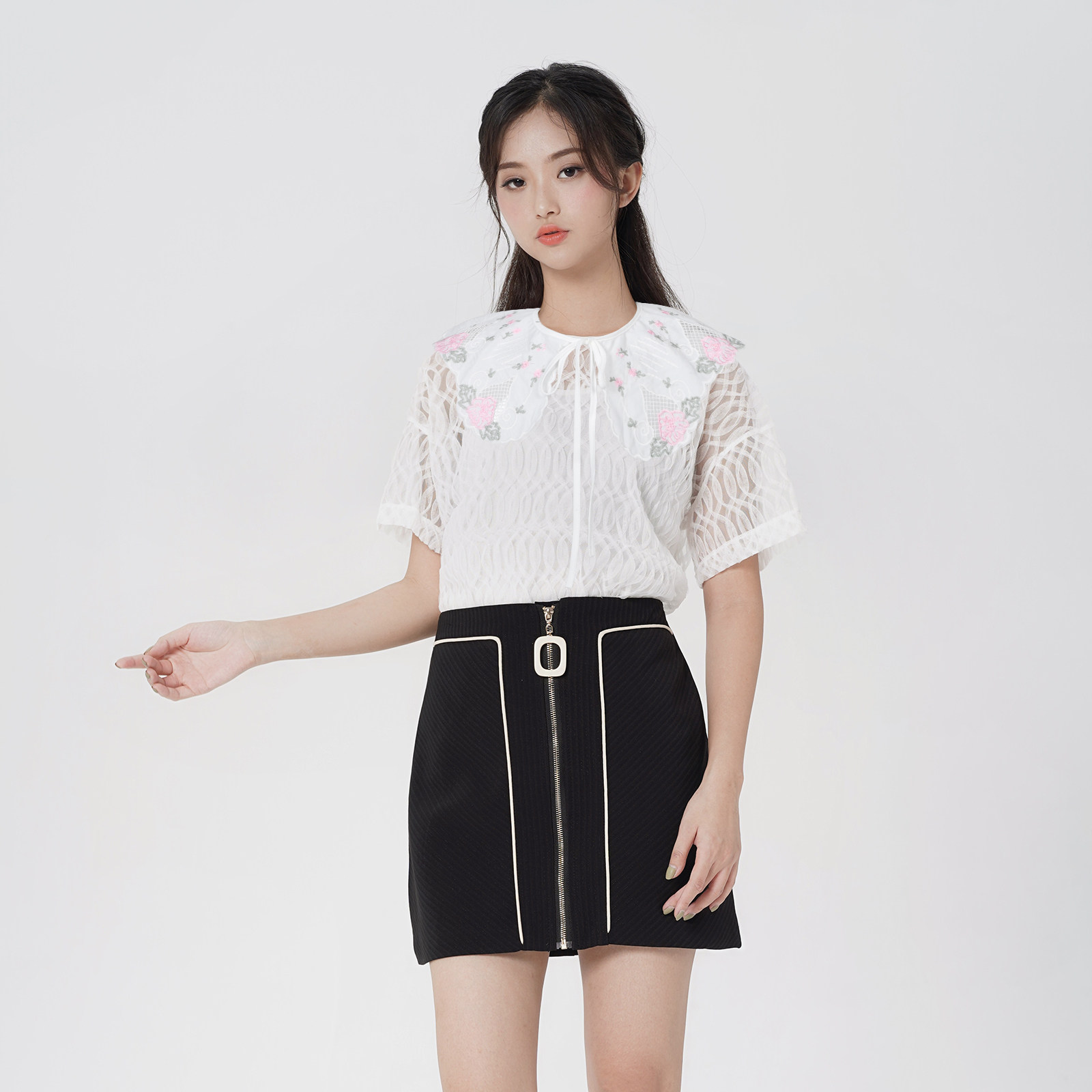 Detachable Embroidered Fake Co - Large Women'S Formal Wear recension och pris