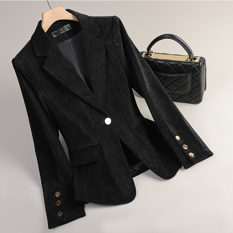 Yellow Gold Velvet Blazer Wome - Women'S Formal Wear Jackets recension och pris