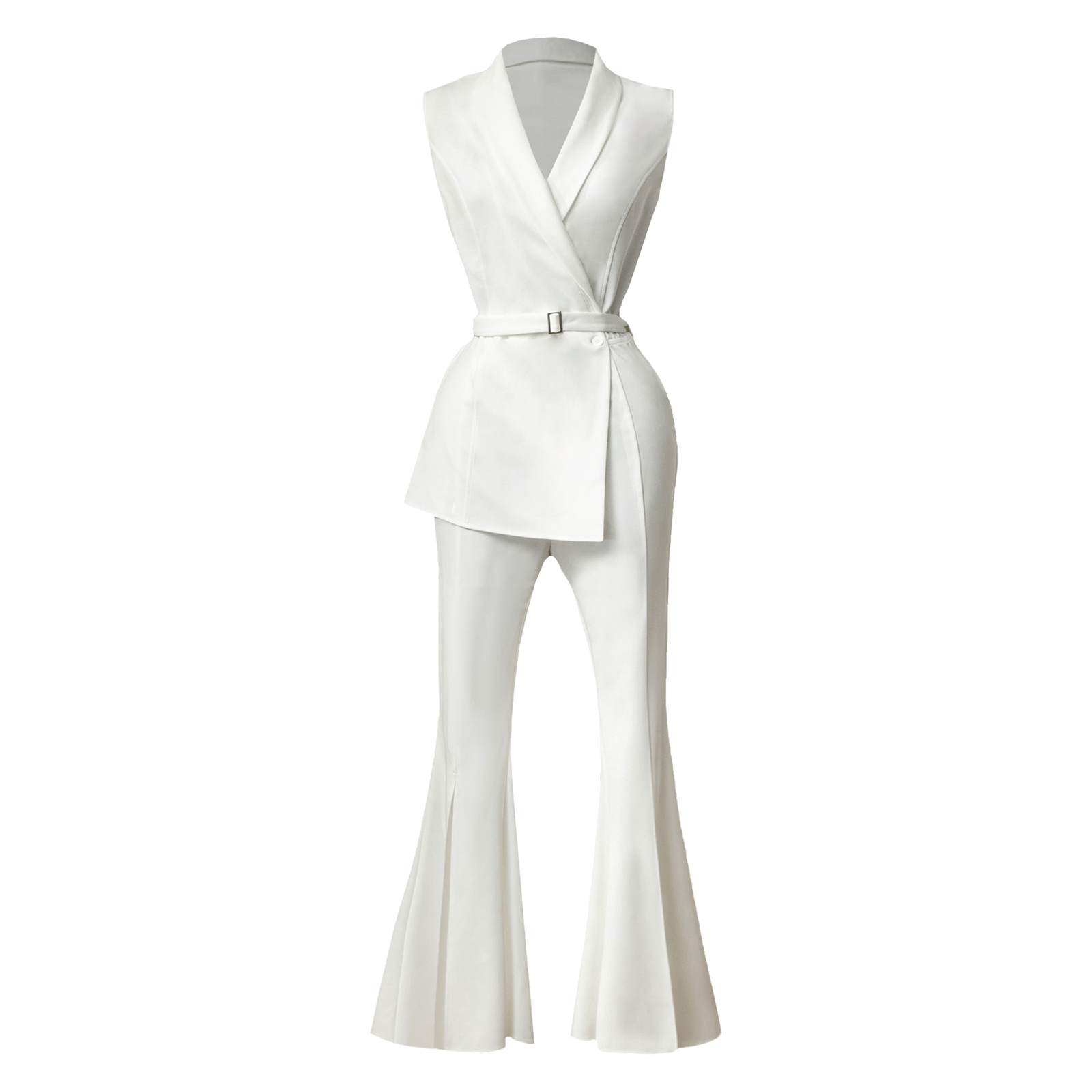 Women Sleeveless Lapel V-neck  - Women Formal Wear Shop recension och pris