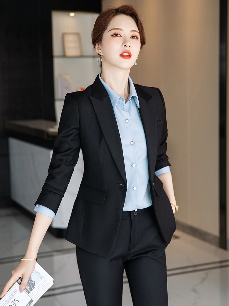 Gray Suit Set for Women Spring - High End Women'S Formal Wear recension och pris