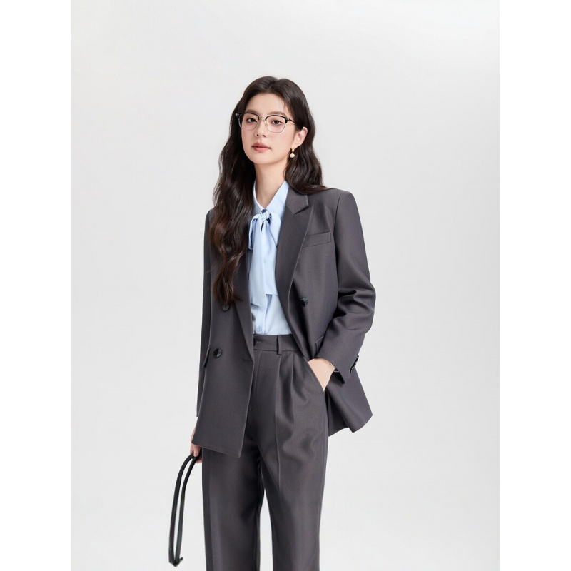 Navy blue double-breasted wome - High End Women'S Formal Wear recension och pris