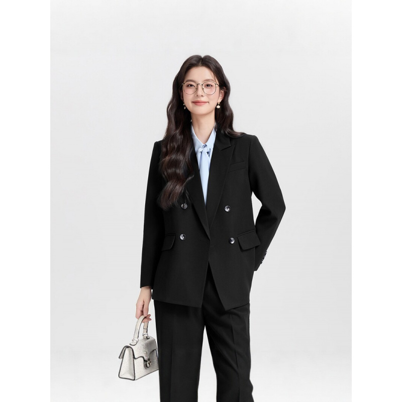 Navy blue double-breasted wome - High End Women'S Formal Wear recension och pris