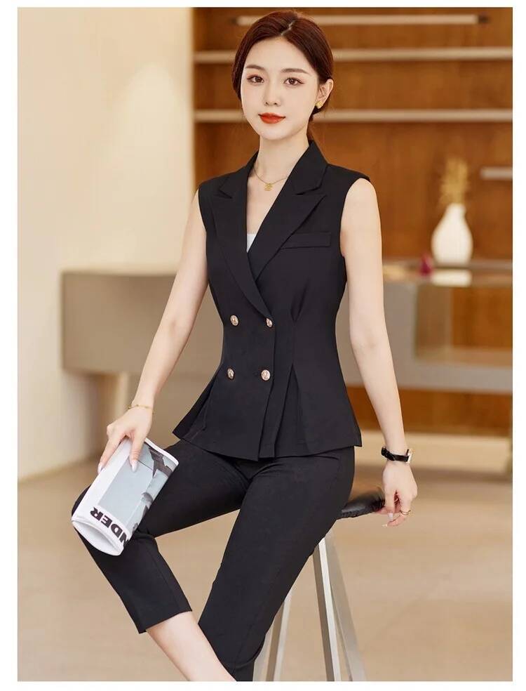 Women Elegant Pantsuits with 2 - Women Formal Wear Vest recension och pris
