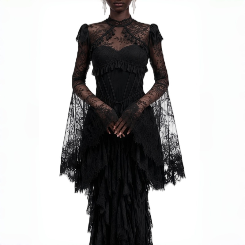 Lace High Black Mermaid Formal - Women'S Gothic Formal Wear recension och pris