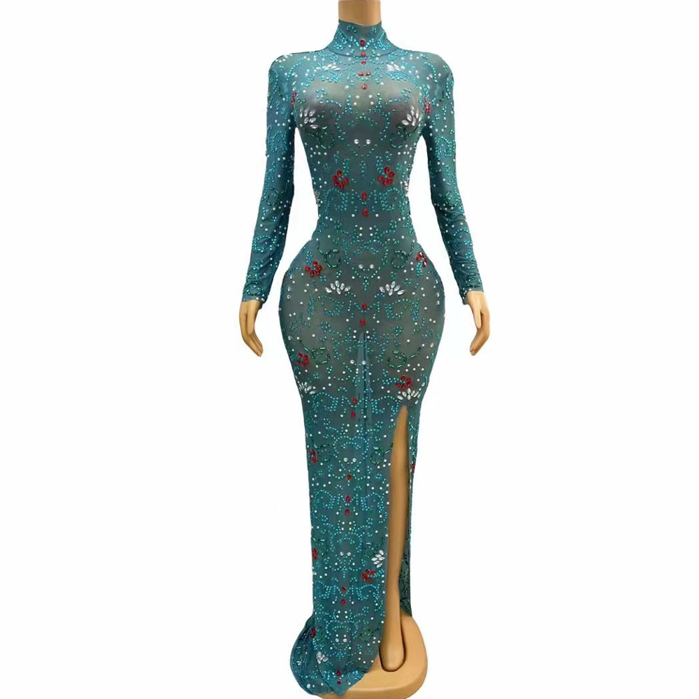 Sexy Stage luxurious Blue Gree - Women'S Green Formal Wear recension och pris