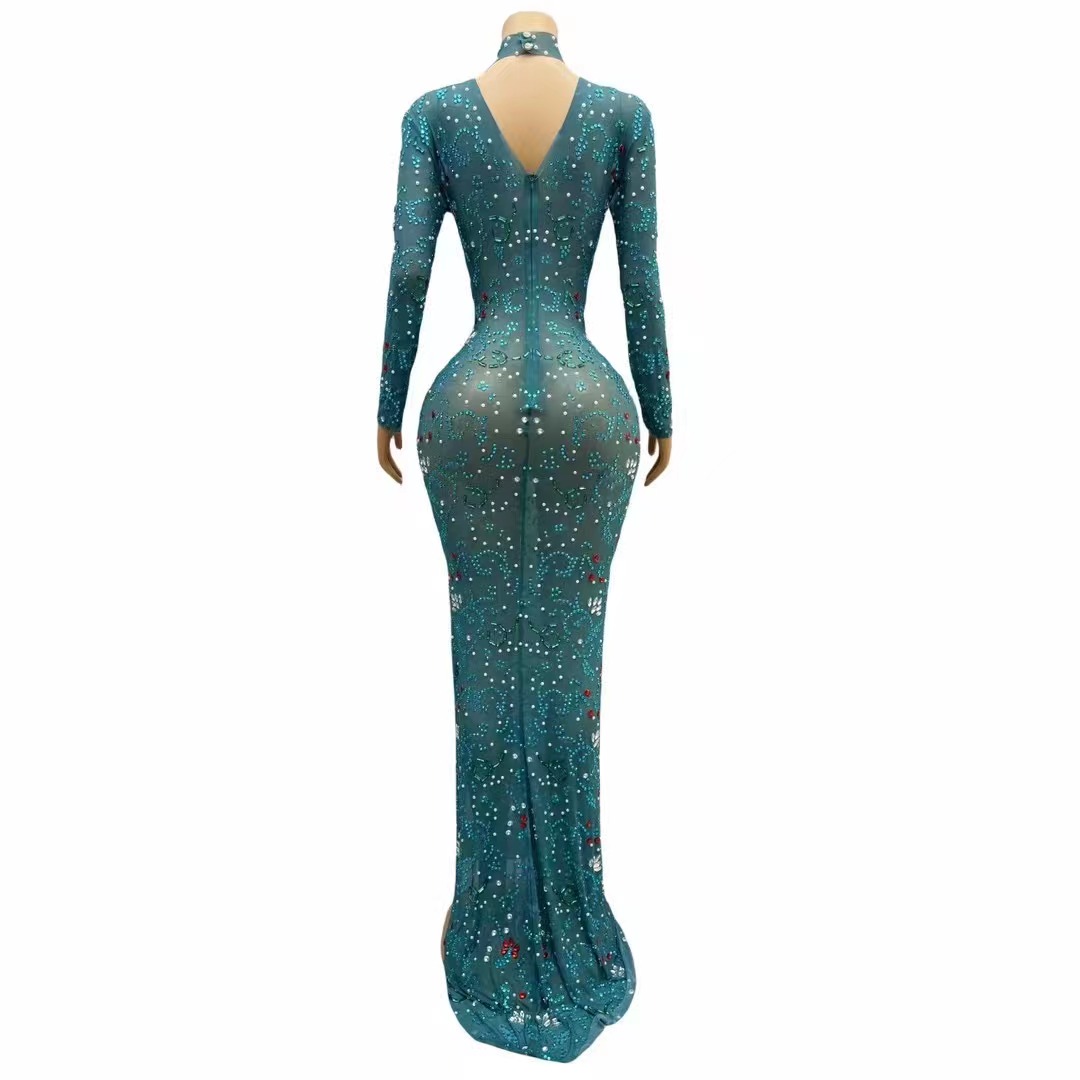 Sexy Stage luxurious Blue Gree - Women'S Green Formal Wear recension och pris